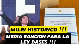 !!! HISTORICOOOOO !!! MILEI OBTIENE MEDIA SANCION PARA LA LEY BASES | IMPACTO LIBERTARIO #MILEI #LEY