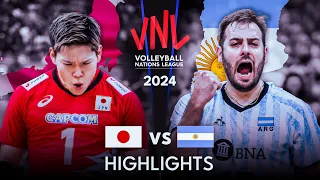 🇯🇵 JAPAN vs ARGENTINA 🇦🇷 | Highlights | Men's VNL 2024