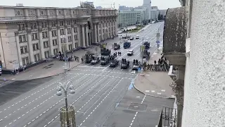 Спецтехника перекрывает подходы к площади Независимости в Минске