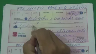 APRENDE PREENCHER CHEQUE NOMINAL , ENDOSSADO , CRUZADO , PRE-DATADO , AO PORTADOR , CHEQUE AVALISTA