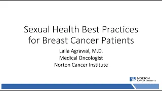 Sexual Health Best Practices for Breast Cancer Patients