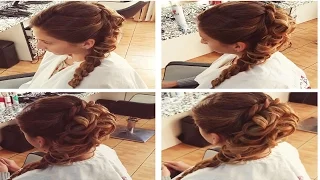 Прическа на выпускной, на свадьбу. Wedding prom hairstyle