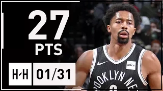 Spencer Dinwiddie Full Highlights Nets vs Sixers (2018.01.31) - 27 Points | 2017-18 NBA Season