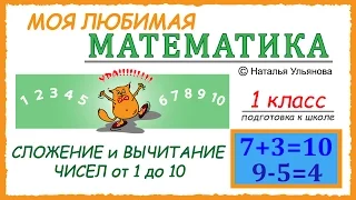 Сложение и вычитание чисел от 1 до 10. Математика 1 класс. Подготовка к школе.