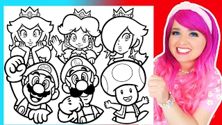 Coloring Super Mario Bros. Coloring Pages | Mario, Luigi, Toad, Peach, Daisy & Rosalina Coloring