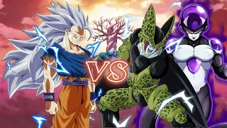 Goku ultra instinct 3 vs cell and frieza | who is strongest #video #shortvideo #viral #trending #dbs