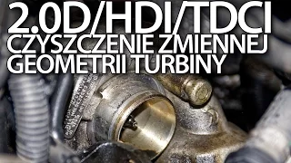 Czyszczenie zmiennej geometrii turbiny 2.0D/HDi/TDCi Volvo Ford Peugeot Citroen