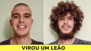 Evolução da zero 1 ano deixando o cabelo crescer timelapse