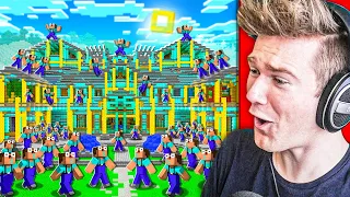 100 WIDZÓW ZAMIESZKUJE W 1 BAZIE [EKSPERYMENT] | Minecraft Extreme