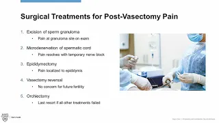 Post-Vasectomy Pain Syndrome