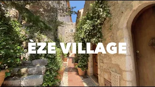 #Èze, Côte d'Azur, #France - 4K Video - beautiful #Mediterranean village with #medieval buildings