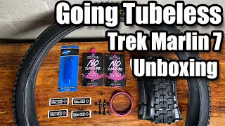 Going Tubeless Part 2:  Unboxing//Trek Marlin 7 Bontrager Connection// Muc-Off Ultimate Tubeless Kit