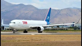 LATAM Cargo Brasil Boeing 767-346ERF [PR-ACO] | Takeoff from Santiago Pudahuel Airport (SCL/SCEL)