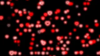 Flying Heart❤️Red Heart Background | Neon Light Love Heart Background Video Loop [3 Hours]