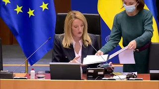 MEPs were asked to condemn Russia's invasion of Ukraine. 13 voted no. Metsola can't believe it! WHY?