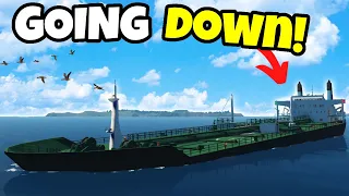 Massive Oil Tanker SINKS In Stormworks Sinking Ship Survival!