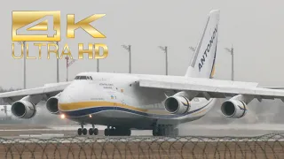 (4K) Antonov An-124-100 Ruslan Antonov Airlines UR-82029 arrival at Munich Airport MUC EDDM