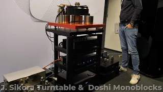 Audio Video Show 2023 - J. Sikora Turntable Reference Rosso Corsa Special Edition & Doshi Monoblocks