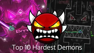 [4K] Top 10 HARDEST Demon in Geometry Dash | Showcase 2.2