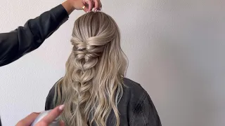 half up boho hairstyle full tutorial