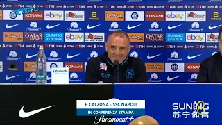 LA CONFERENZA STAMPA DI FRANCESCO CALZONA POST INTER - NAPOLI 1 - 1