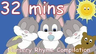 Sleeping Bunnies (Hop little bunnies!) and lots more Nursery Rhymes! 32 minutes!