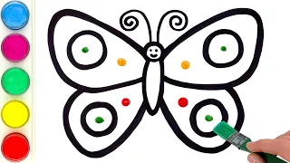 Let's Learn How to Draw & Paint Butterfly | Painting, Drawing, Coloring for Kids, Toddlers