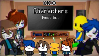 Roblox Characters react to.. funny rb shortz! // Roblox🔳 //Gacha Clubread desc for the credits!