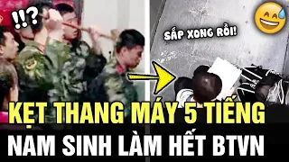 Ông hoàng bình tĩnh : nam sinh KẸT trong thang máy VẪN NGỒI 5 TIẾNG LÀM HẾT BÀI TẬP VỀ NHÀ | TÁM TV