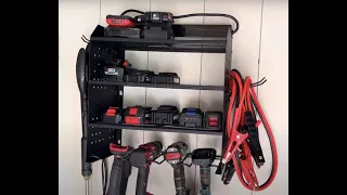 DIY Power Tool Organizer with Charging Station Unboxing, Step by Step Assembly & Installation Demo