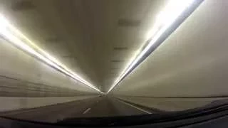 Driving through the Eisenhower Tunnel I70 in Colorado