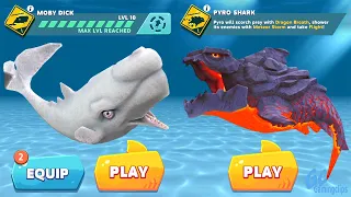 MOBY DICK vs PYRO SHARK in Hungry Shark Evolution