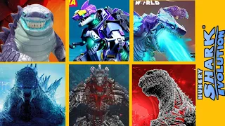 ✅All Godzilla Tailer & Atomic Breath in Real Life - Hungry Shark World & Evo - Sharkjira New Update.