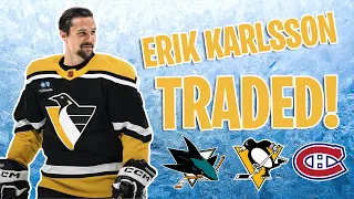 ERIK KARLSSON TRADED TO THE PENGUINS! SHARKS FAN REACTION