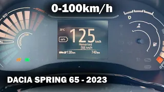 DACIA SPRING 65 - NEW 2023 0-100 + 0-Vmax - Meilleur qu'avant ?