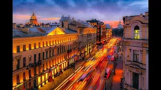 Nevsky Prospect From Dusk To Dark, St. Petersburg, Russia