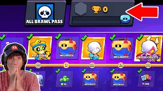 J'ACHETE TOUT LE BRAWLPASS SAISON 3 sur un COMPTE 0 TROPHEE INCROYABLE ! (pack opening Brawl Stars)