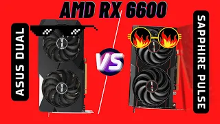 ASUS DUAL vs SAPPHIRE PULSE RX 6600 (Game Tests and Size Comparison)