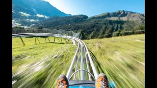 Längste downhill Rodelbahn der Schweiz in Churwalden Pradaschier