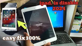 IPAD IS DISABLED CONNECT TO ITUNES, FIX 2024