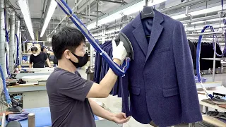 Jacket Manufacturing Plant In Korea. Mass Production Process Of Men's Suits