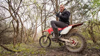 Single Track Trail Building & Alexis's CRF150RB First Ride!