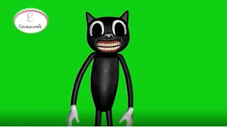 Cartoon dog and Cartoon cat Jumpscare Green screen