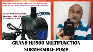GRAND HJ-1500 SUNSUN MULTIFUNCTION PUMP for Aquarium, BIOFLOC tank, Fountain, Cooler #artificialrain