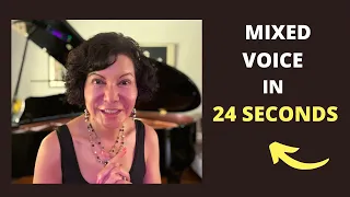 FIND YOUR MIXED VOICE IN 24 SECONDS!  Mixed Voice Explained #shorts, #singinglessons, #mixedvoice