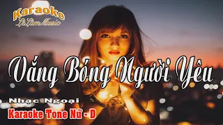 Karaoke - VẮNG BÓNG NGƯỜI YÊU - Tone Nữ | Lê Lâm Music