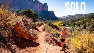 SOLO BACKPACKING the ZION WILDERNESS Fall 2020 4K | Kolob Canyon Zion | Zion National Park