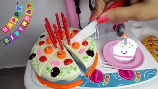 🎂Aprende con este pastel de cumpleaños de juguete, forma, colores y números🍰