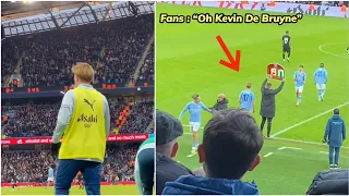 Whole Etihad stadium went crazy for Kevin De Bruyne's return vs Huddersfield