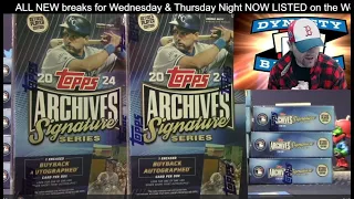 2024 Topps Archives Sig Retired Baseball Card 20 Box Case Break #3   Sports Cards